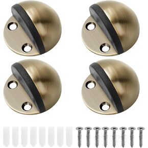 Floor Mounted Door Stops, Stainless Steel Door Stoppers for Floor, Floor Door Stop Mounted Half Moon, with Screws, for Hard Floor Concrete Floor(Silver,1 Pcs) in Saudi Arabia