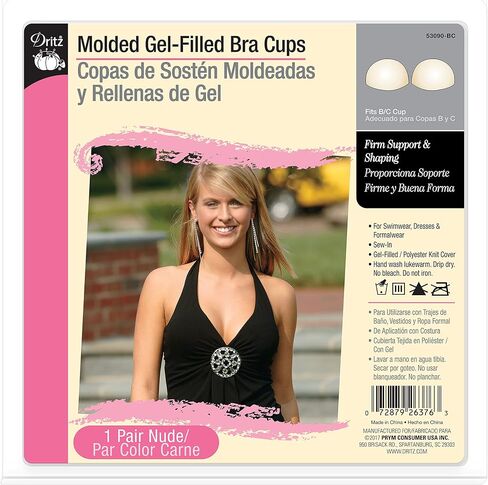 Dritz Molded Gel-Filled Bra Cups, A/B, Nude, 2 in Kuwait