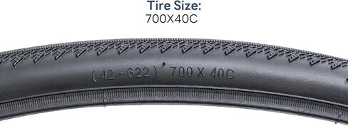 YUNSCM 700C Lightweight Bike Tires 700x40C (ETRTO 42-622) and 700C Bike Tubes - 60TPI Nylon, Puncture-Resistant, Compatible with Bike Tires 700x38C/39C/40C/41C/42C- 2 PCS (Y-1155) in Saudi Arabia