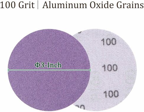 Kozelo 30pcs Premium Sanding Discs Hook and Loop Backing - [3 Inch x 320 Grits] Purple Sandpapers Finishing Discs for Auto Car Wood Metal Polishing in Kuwait