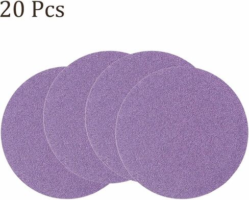 Kozelo 30pcs Premium Sanding Discs Hook and Loop Backing - [3 Inch x 320 Grits] Purple Sandpapers Finishing Discs for Auto Car Wood Metal Polishing in Kuwait
