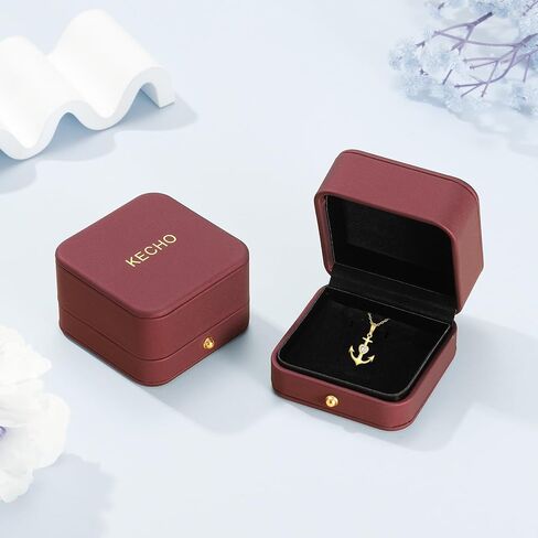 KECHO Yellow Gold Anchor Necklace 14k Gold Nautical-Themed Anchor Pendant Necklace Jewelry Gifts for Women Her Girls in Saudi Arabia