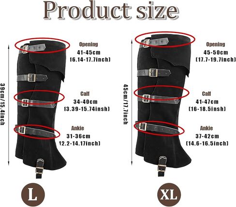 Pirate Boot Covers Medieval Renaissance Faux Leather Steampunk Boots Covers Tops with Studs,Pirate Cosplay Halloween Boot Covers Costume Accessories for Men Women Brown in Kuwait