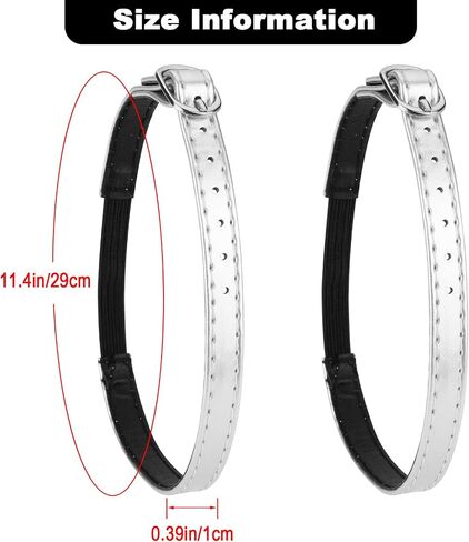 Beautyflier Black Stretchy Flexible PU Leather Lady High Heeled Shoe Bungee Shoelaces, Shoe Straps with Buckle 1 Pair in Kuwait