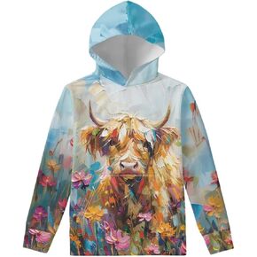 WELLFLYHOM Kid's Hooded Youth Sweatshirt Pullover Hoodie with Pocket Age 6-14 Years in Kuwait