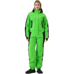MOUS ONE Women One Pieces Ski Suits Waterproof Warm Insulated Ski Jumpsuit Removable Hood Snowsuit for Snow Sport in Kuwait