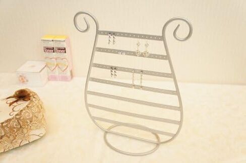 Mango Steam Harp Stud Earring Jewelry Organizer, Display Stand, Storage, Gift (Black, Slim) in Kuwait