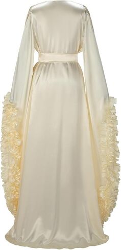 Women's Satin Kimono Robe Long Bath Robe Sleepwear Wedding Bridesmaid Robe Maternity Photoshoot in Saudi Arabia