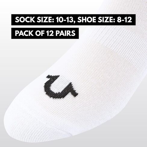 True Religion Mens Socks 6 & 12 Pairs Low Cut No Show Socks for Men Premium Athletic Men's Socks, Shoe Size 8-12, in Kuwait