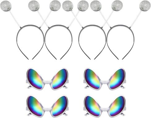 itechpanda Plastic Alien Glasses and Martian Antenna Headband Boppers Alien Sunglasses Headbands for Party Decoration in Saudi Arabia