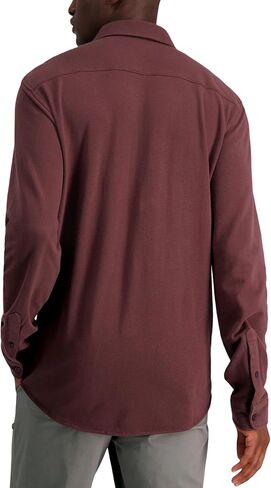 Haggar Men's Long Sleeve Print Cotton Shirt in Saudi Arabia