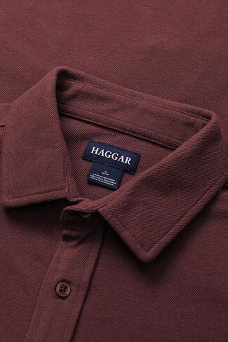 Haggar Men's Long Sleeve Print Cotton Shirt in Saudi Arabia