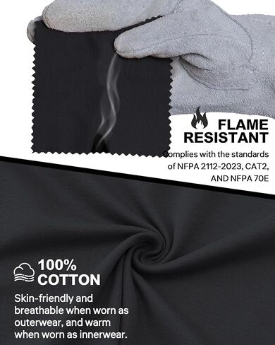 قمصان WORKWEYA FR للرجال 5.5oz خفيفة الوزن ومقاومة للهب بأكمام راجلان in Kuwait