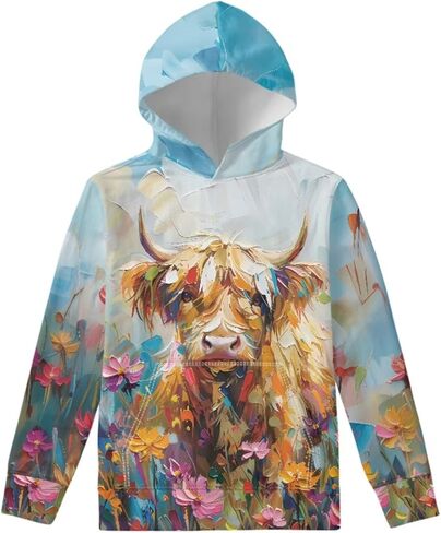 WELLFLYHOM Kid's Hooded Youth Sweatshirt Pullover Hoodie with Pocket Age 6-14 Years in Kuwait