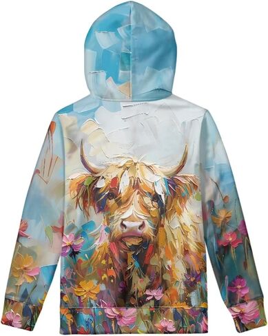 WELLFLYHOM Kid's Hooded Youth Sweatshirt Pullover Hoodie with Pocket Age 6-14 Years in Kuwait