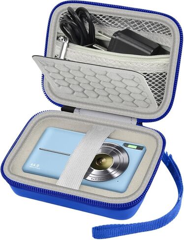 Comecase Digital Camera Case for Kodak PIXPRO FZ45 FZ55, Light Green | Fits Cameras up to 4.33 x 3.07 x 2.3 in, Pre-Cut Foam, Elastic Strap&Hand Strap, Mesh Pocket for Accessories, Case Only in Saudi Arabia