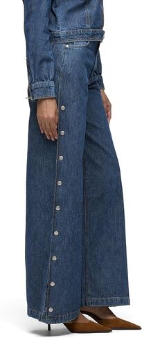 HUDSON Jeans Women's James High Rise Wide Leg Jean, Abyss, 32 in Kuwait