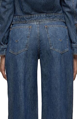 HUDSON Jeans Women's James High Rise Wide Leg Jean, Abyss, 32 in Kuwait