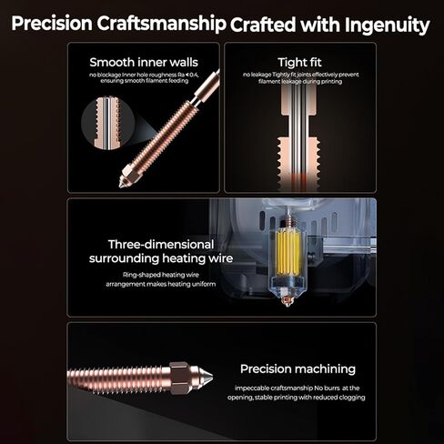 مجموعة CREALITY K2 PLUS CERAMIC HOTEND ، مع فوهة حامية من الصلب الصلب 0.4 مم ، جميع البثق المدمج ببذل البث الساخن ، 350 ℃ كتلة تسخين عالية ، والتوصيل الحراري العالي in Kuwait