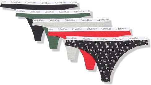 Calvin Klein Carousel 3-Pack Thong Black/White/Grey Heather XS (Women's 2) in Saudi Arabia