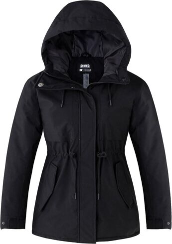 Skieer Women's Waterproof Ski Jacket Hooded Fleece Winter Jacket Warm Snow Coat in Kuwait
