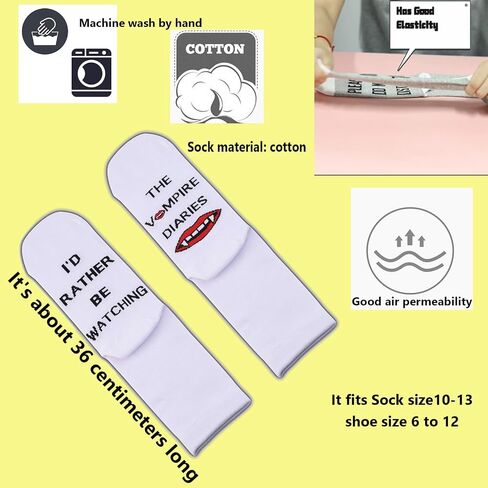 TSOTMO 2 Pairs Novelty Socks Gift for Women Mens I'D Rather Be Watching TV Show Socks TV Shows Inspire Gift in Saudi Arabia