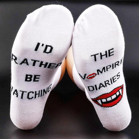 TSOTMO 2 Pairs Novelty Socks Gift for Women Mens I'D Rather Be Watching TV Show Socks TV Shows Inspire Gift in Saudi Arabia