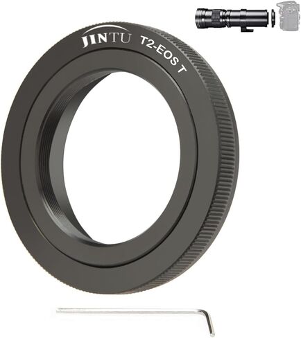 محول تركيب عدسة JINTU T2 T Mount Lens إلى M4/3 Micro Four Thirds Micro 4/3 MFT كاميرا بدون مرآة متوافقة مع أجسام كاميرا Olympus EP1، EP2، EPL1، Panasonic DMC-G1، DMC-GH1، DMC-GF1 in Saudi Arabia