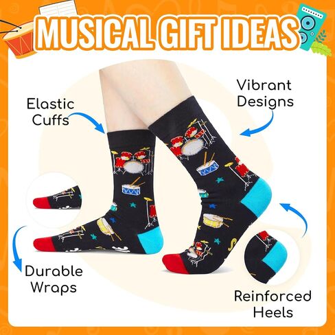Zmart Guitar Gifts for Men Women Teen Unique, Cool Music Gifts for Bass Guitar Players Teachers, Funny Socks Guitar Lovers Gifts, Heavy Metal Gifts in Saudi Arabia