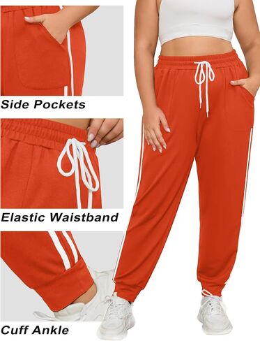 FOREYOND Plus Size Joggers for Women Athletic Women's Plus Size Sweatpants in Saudi Arabia