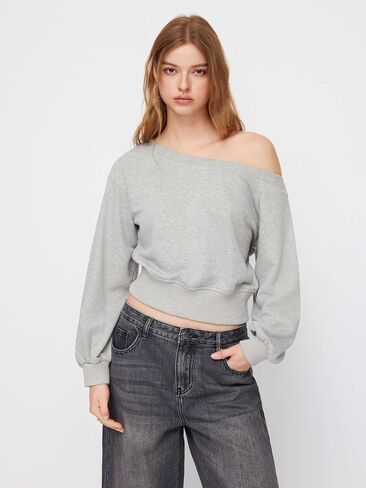 CIDER Womens Off Shoulder Sweatshirt Long Sleeve Pullover Casual Tops in Saudi Arabia