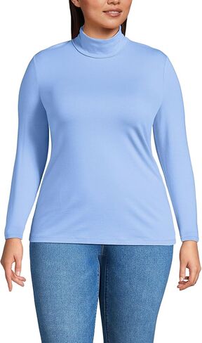 Lands' End Women LWCM Shaped Turtleneck White Regular X-Large in Saudi Arabia