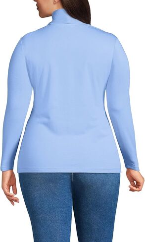 Lands' End Women LWCM Shaped Turtleneck White Regular X-Large in Saudi Arabia