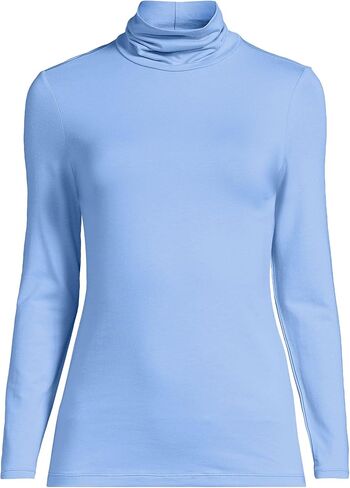 Lands' End Women LWCM Shaped Turtleneck White Regular X-Large in Saudi Arabia