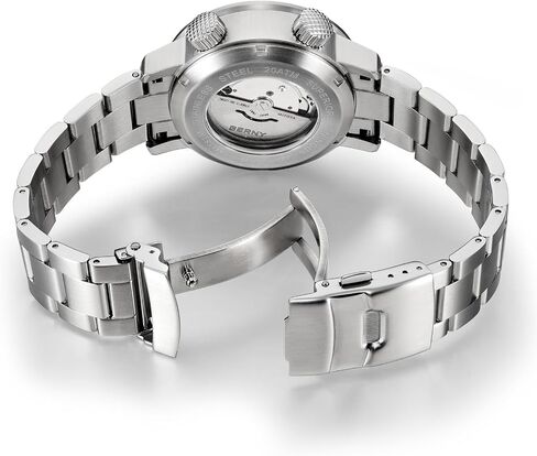 BERNY Automatic Mechanical Dive Watch for Men Self Winding Sport Stainless Steel Strap Wristwatches Waterproof 20ATM Sapphire Glass Scratch Resistant Super Luminous（No Battery Required in Saudi Arabia