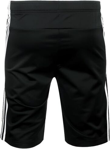 شورت رجالي من adidas مقاس Essentials Warm-up Tricot Regular 3-Stripes، أحمر داكن، كبير/طويل in Kuwait