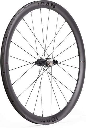 ICAN AERO(Plus) Disc 40mm/50mm 1355g/1382g/1400g/1430g Carbon Road Bike Wheelset 700C Disc Brake 18.35mm/23mm Inner Width Clincher Tubeless Compatible in Saudi Arabia