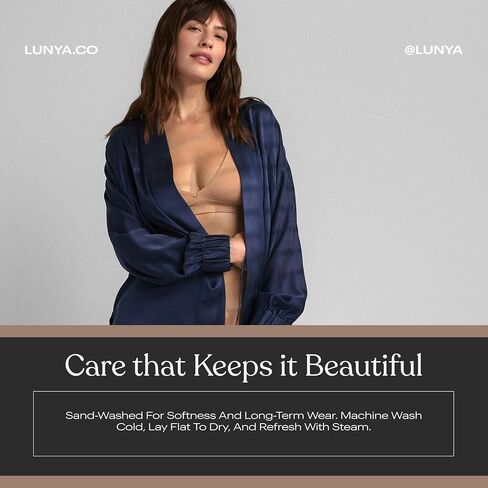 Lunya Women's Washable Silk Robe in Kuwait