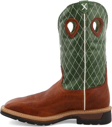 Men's 12" Western Work Boot - Casual Western Boots for Men, Brown & Grey, 10.5 EE in Kuwait