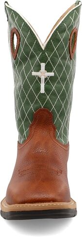 Men's 12" Western Work Boot - Casual Western Boots for Men, Brown & Grey, 10.5 EE in Kuwait
