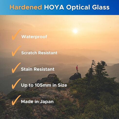 Hoya Evo Antistatic Protector Filter - 77mm - Dust / Stain / Water Repellent, Low-Profile Filter Frame in Saudi Arabia