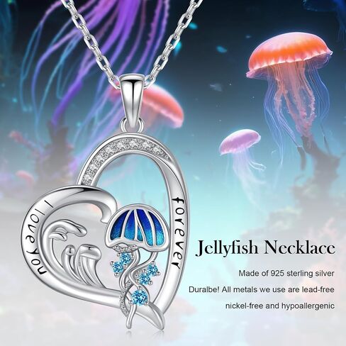 Twoowl Ocean Wave Necklace 925 Sterling Silver Beach Pendant Necklace Beach Jewelry Gifts for Women Girls in Saudi Arabia