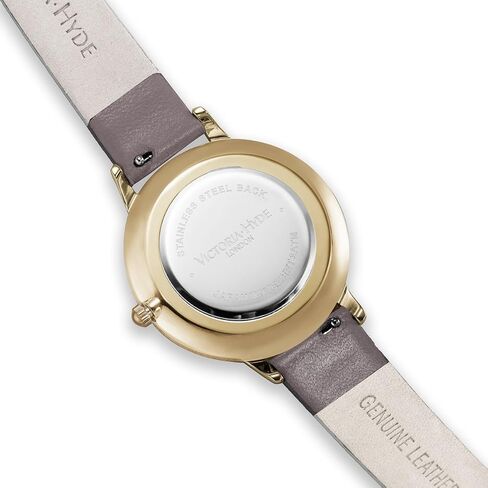 VICTORIA HYDE Quartz Watches for Women Easy Read Genuine Leather Strap Ladies Casual Wristwatch with Second Hand in Kuwait