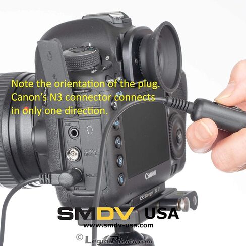 SMDV Remote Shutter Release Cable for Canon EOS 1D, 1DS Mark II, III, Mark III, IV, 1DC, 1DX, D30, D60, 10D, 20D, 20DA, 30D, 40D, 50D, 5D, 5D Mark II, III, 7D, Fully Compatible with Canon RS80N3 in Saudi Arabia