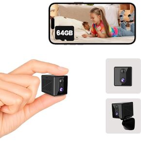 Spy Camera WiFi Hidden Camera,2023 Upgraded 4K Mini Security Nanny Camera,100 Days Standby Battery Life,AI Motion Detection Alerts, Auto Night Vision,Real Time Record Surveillance Camera for Indoor in Kuwait