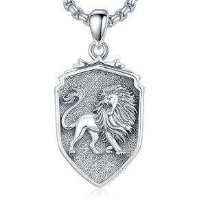 PELOVNY Africa Necklace S925 Sterling Silver Lion Necklace Lion Pendant African Jewelry for Women Men in Saudi Arabia