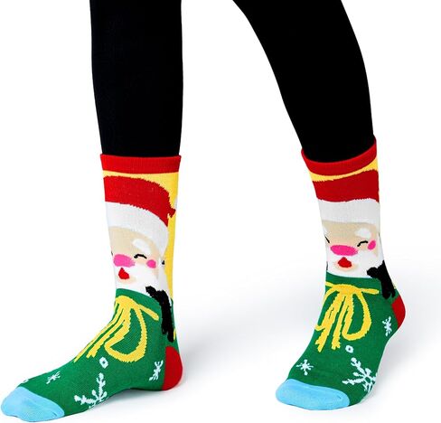 Giggling Getup 6 عبوات من جوارب عيد الميلاد الشتوية للرجال والنساء، جوارب دائرية ناعمة دافئة لعطلة عيد الميلاد، هدية عيد ميلاد in Kuwait