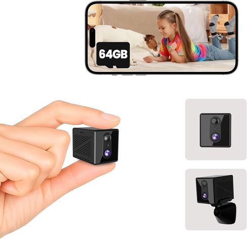 Spy Camera WiFi Hidden Camera,2023 Upgraded 4K Mini Security Nanny Camera,100 Days Standby Battery Life,AI Motion Detection Alerts, Auto Night Vision,Real Time Record Surveillance Camera for Indoor in Kuwait