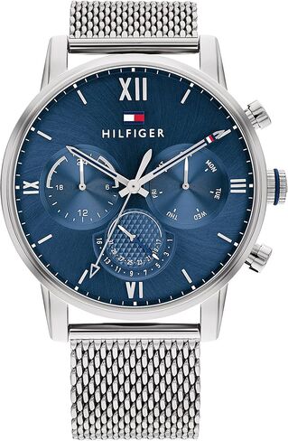 Tommy Hilfiger Men's Quartz Multifunction Stainless Steel and Link Bracelet Watch, Color: Gold (Model: 1791880) in Saudi Arabia