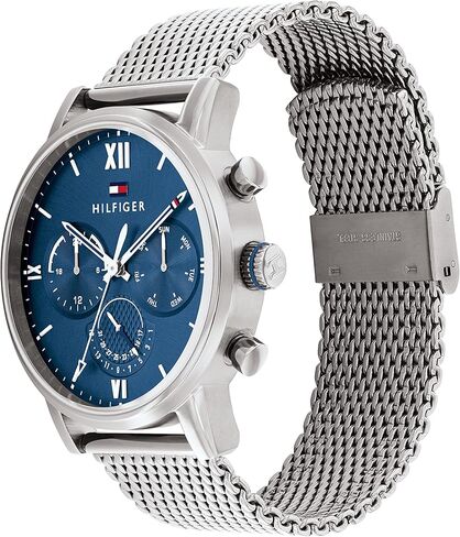 Tommy Hilfiger Men's Quartz Multifunction Stainless Steel and Link Bracelet Watch, Color: Gold (Model: 1791880) in Saudi Arabia